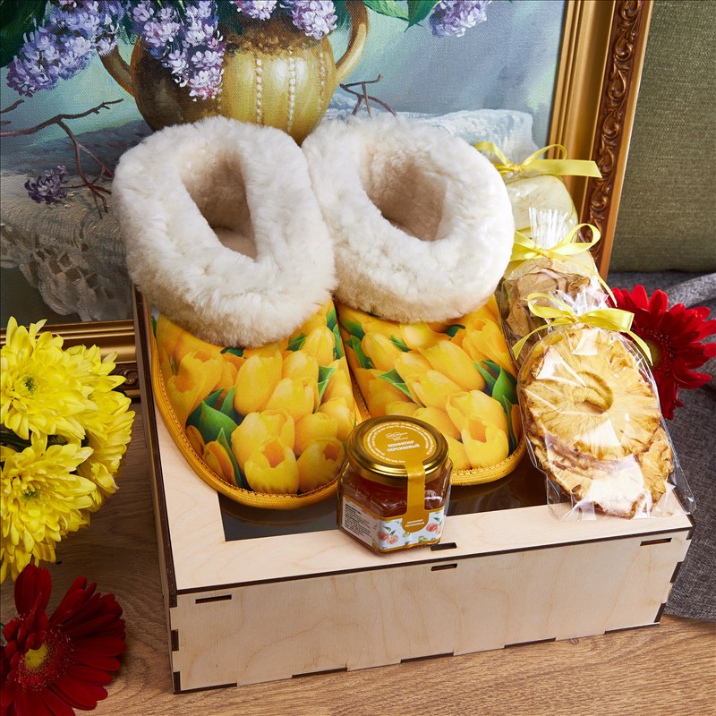 Подарочный набор "Желтые тюльпаны"