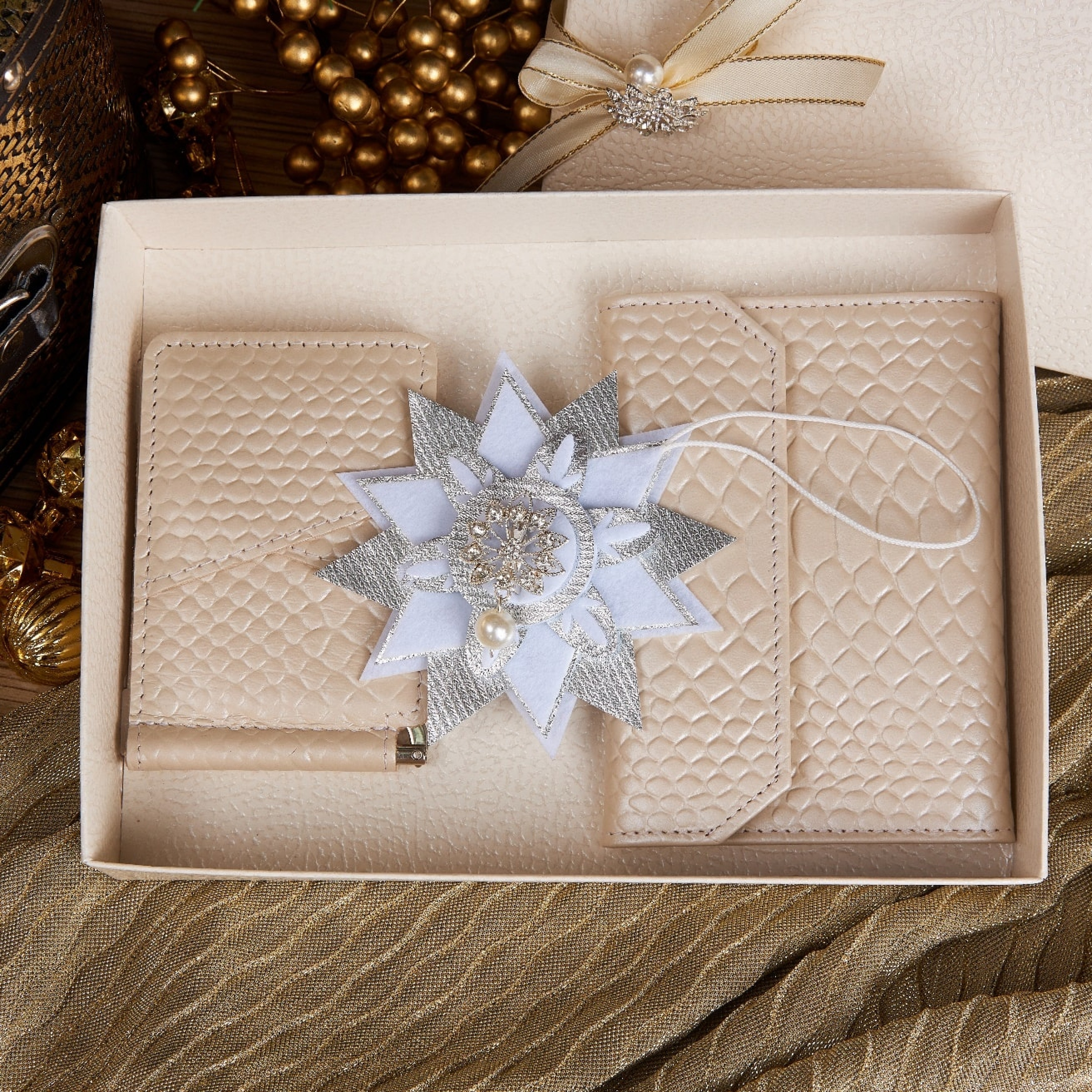 Подарочный набор «Снежинка серебро»