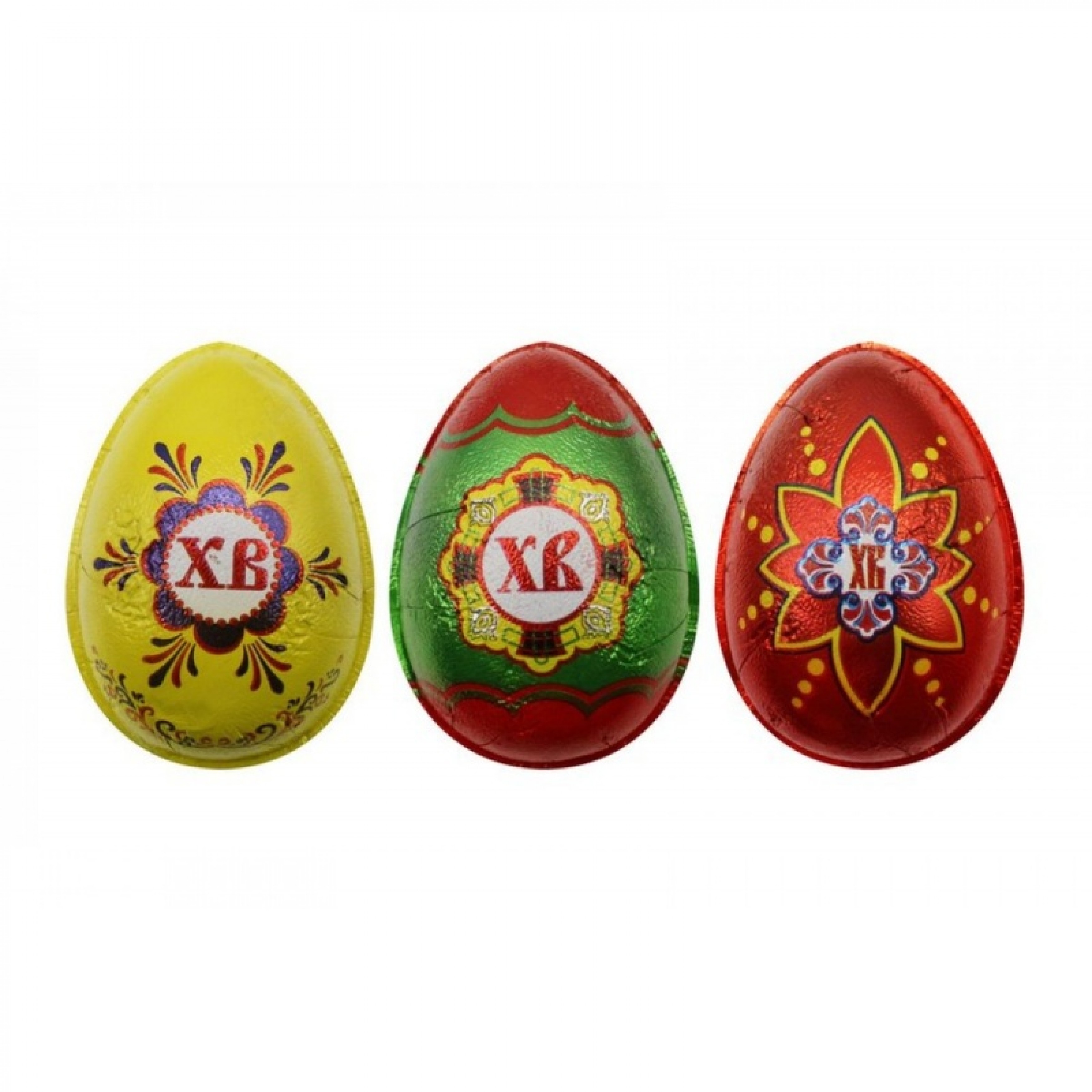 Яйцо шоколадное С Пасхой в формованной фольге 33шт