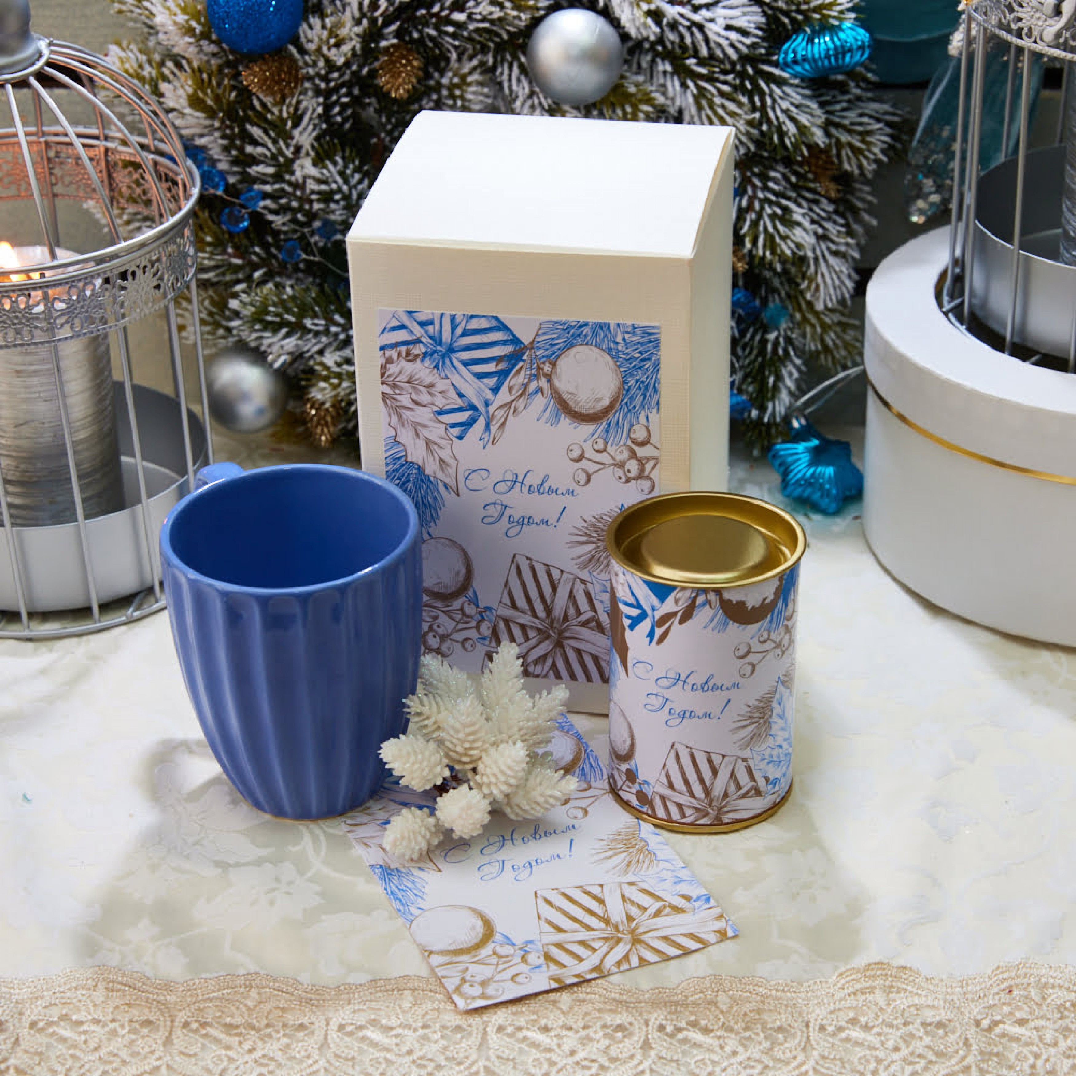 ПОДАРОЧНЫЙ НАБОР «БЕЛЫЕ ШИШКИ»