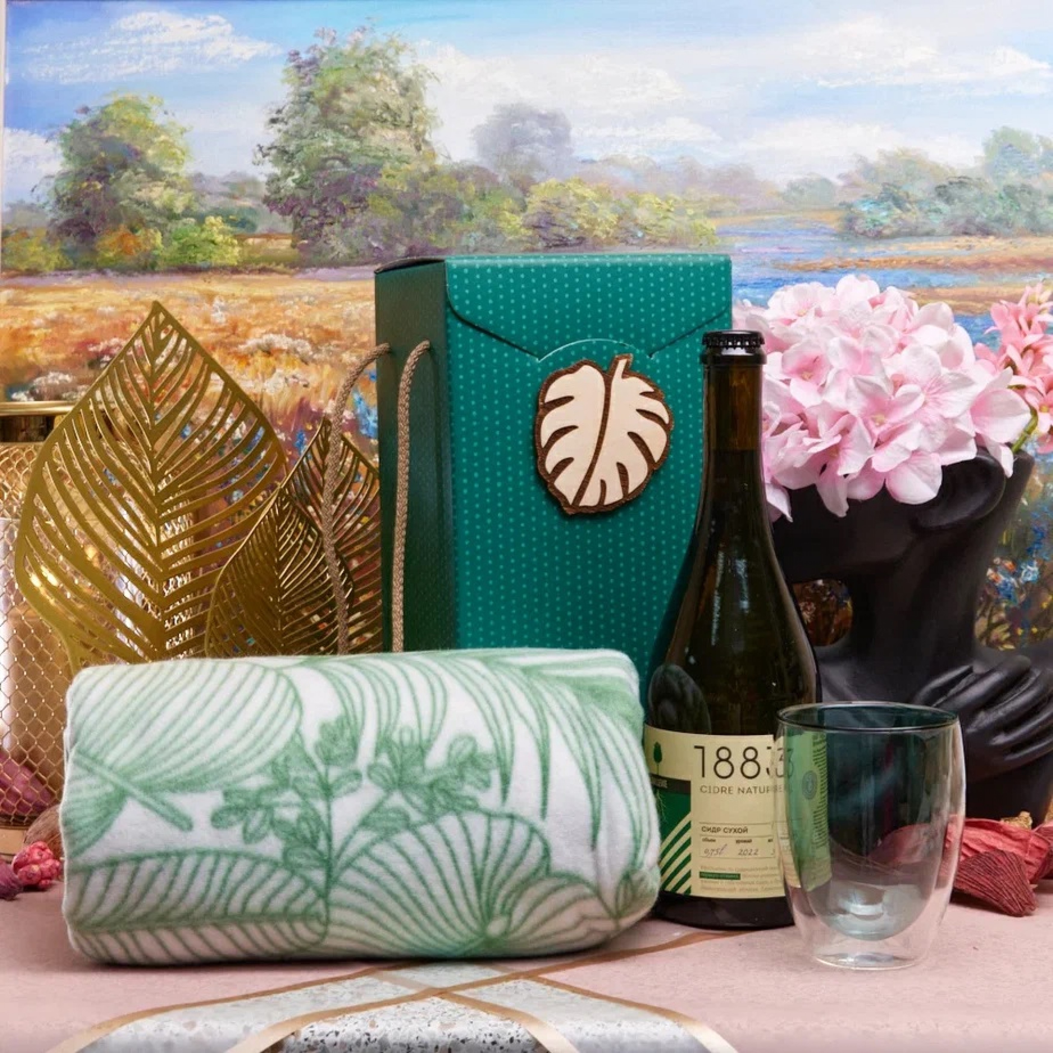 ПОДАРОЧНЫЙ НАБОР «ЗЕЛЕНЫЕ ЛИСТЬЯ»